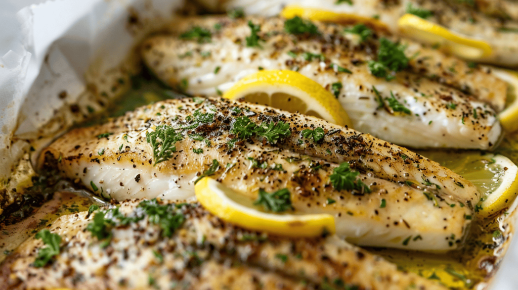 Baked Catfish with Herbs and Lemon