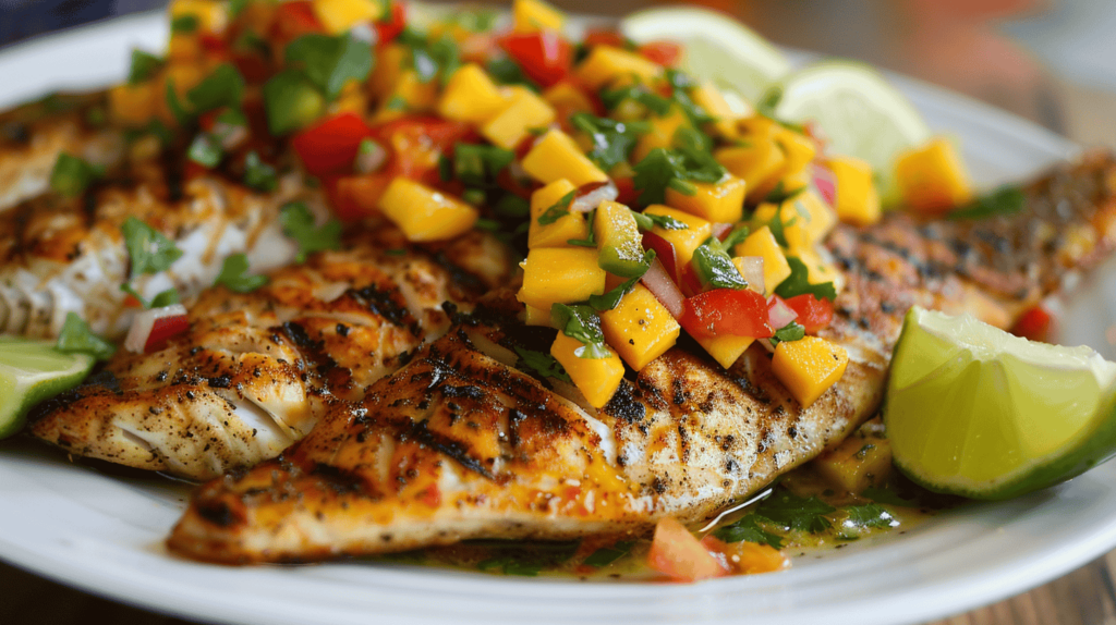 Grilled Catfish with Mango Salsa