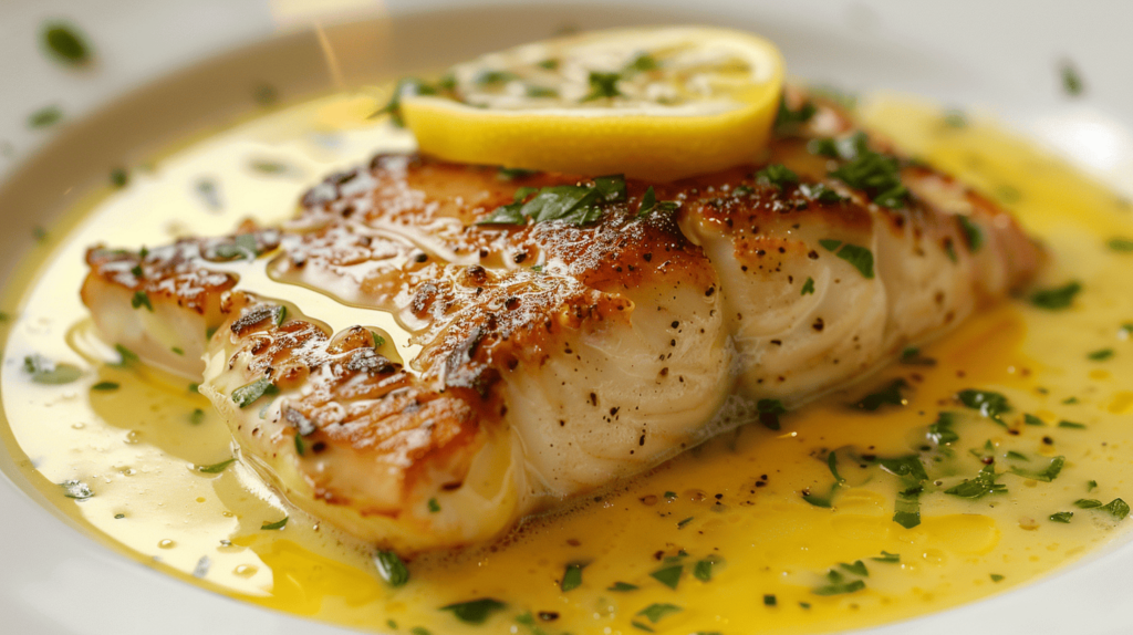 Pan-Seared Grouper with Lemon Butter Sauce